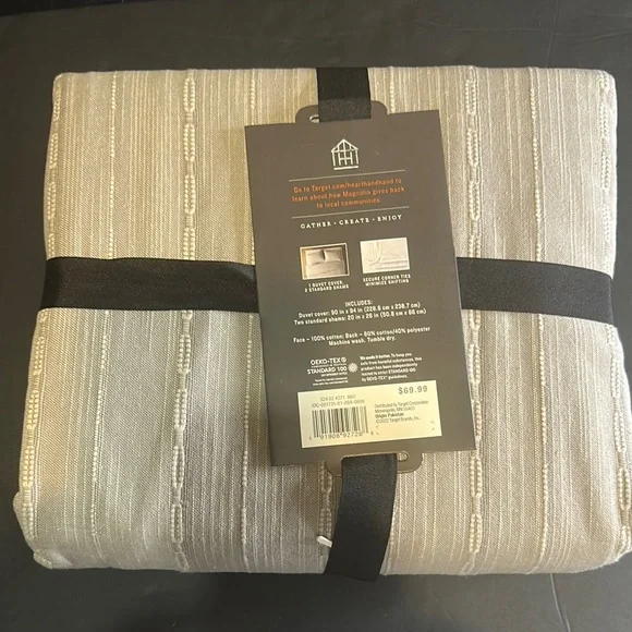 Hearth & Hand with Magnolia|Textured Stripe, Duvet Cover Set - Picture 4 of 7